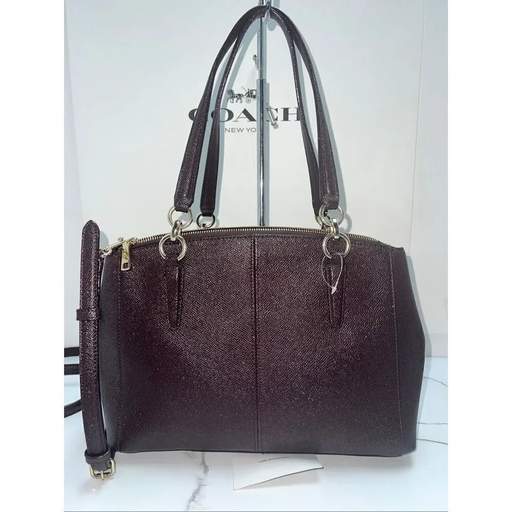 🔥NEW! Coach Christie Carryall Satchel Handbag Glitter F13684 Msrp:$395.00